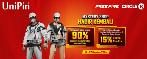 Beli Voucher UniPin di Circle K – Top Up Free Fire pake Voucher UniPin dan Dapatkan Bonus hingga 15%